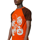 TY COUT RAGLAN COLORBLOCK PRINT T-SHIRT