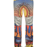 Jimmy/Wings Print Canvas Flare Pants