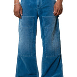 ELI INDIGO CORDUROY PAINTER PANT
