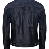 Johnny Perforated Leather Trucker Jacket