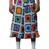 ANGEL CROCHET BLANKET BASKETBALL SHORT ONE-OF-A-KIND