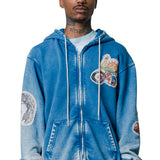 LYNARD CALIFORNIA COOL F. TERRY GRAPHICS ZIP HOODIE