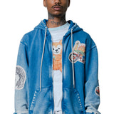 LYNARD CALIFORNIA COOL F. TERRY GRAPHICS ZIP HOODIE