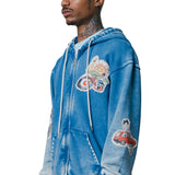 LYNARD CALIFORNIA COOL F. TERRY GRAPHICS ZIP HOODIE