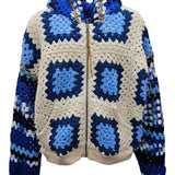 Lydia One Of A Kind Square Flower Crotchet Hoodie