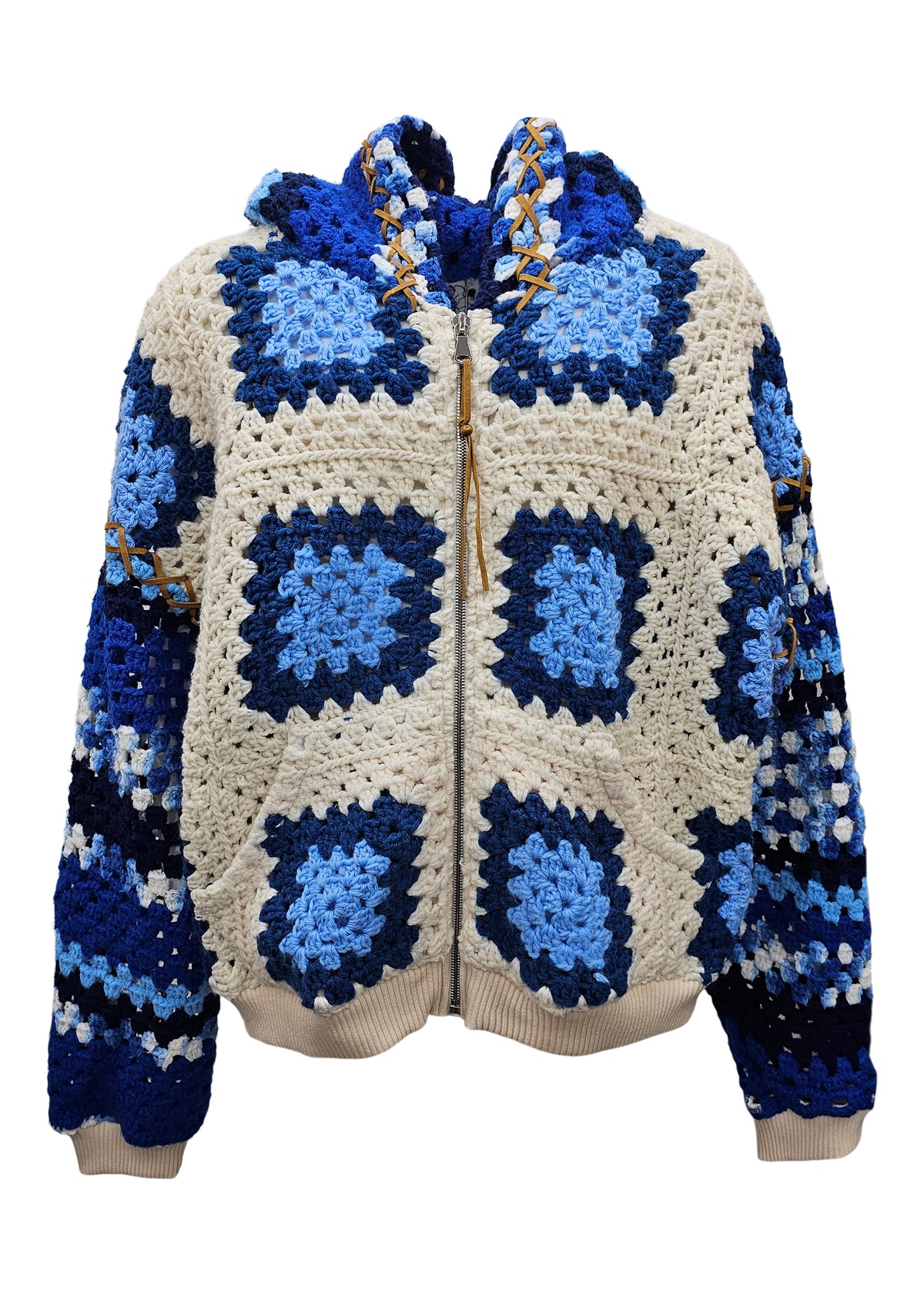Lydia One Of A Kind Square Flower Crotchet Hoodie
