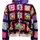 Lydia One Of A Kind Square Flower Crotchet Hoodie
