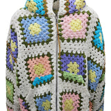Lydia One Of A Kind Square Flower Crotchet Hoodie