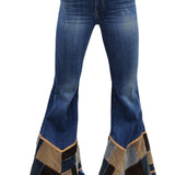 Heidi Patchwork  Comfort Stretch Super High Rise Super Bell