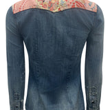 Rosie Kimono Contrast Denim Western