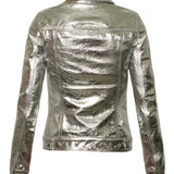 Donna Leather Trucker Jacket
