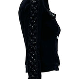 Donna Shantung Trucker Sequin Stripe