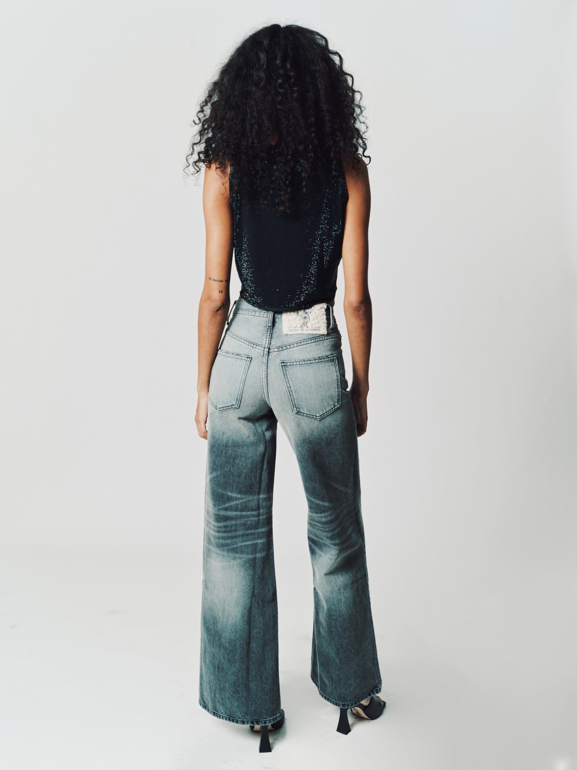 Mia-Rigid Denim Wide Leg