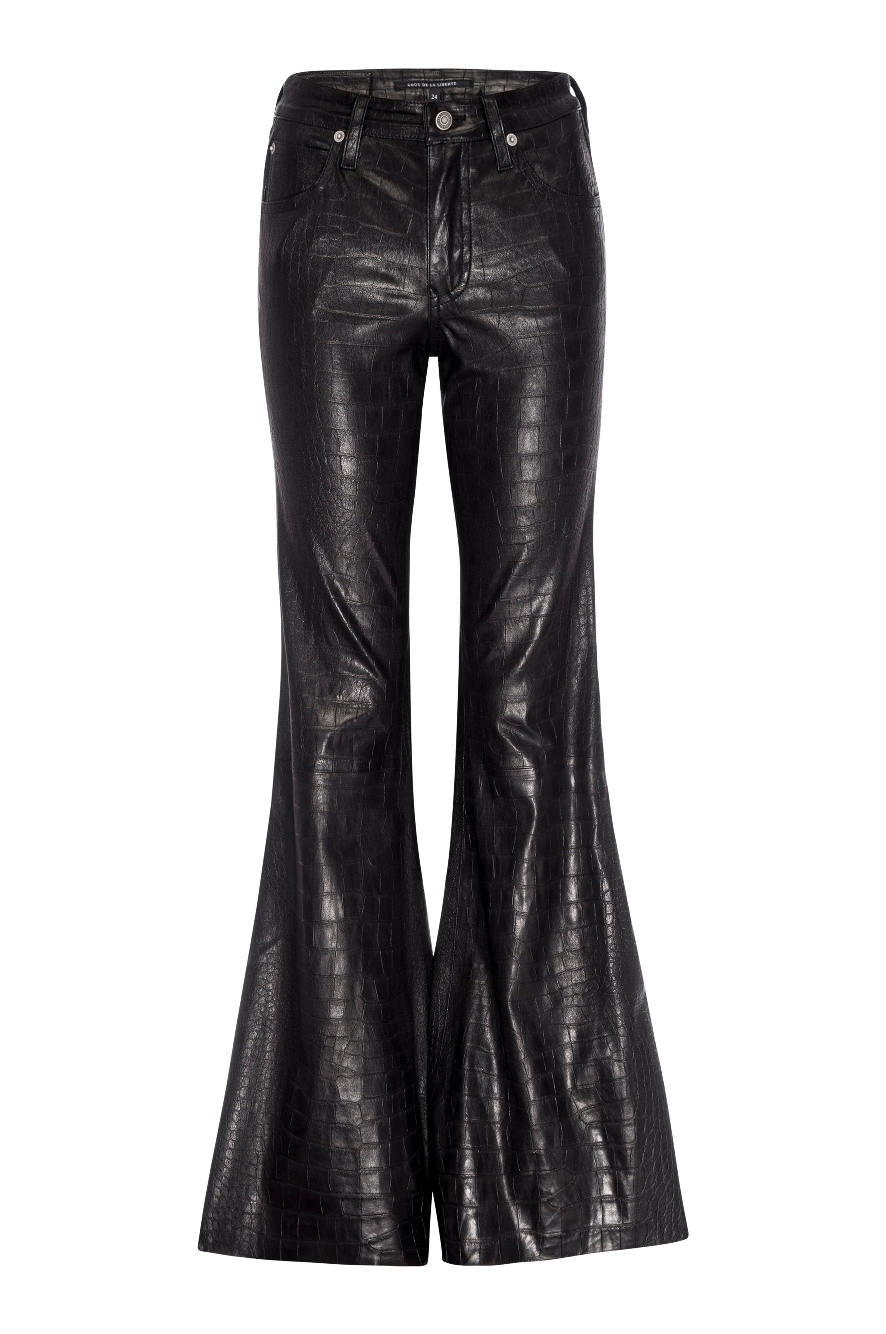 Brittney Stretch Croc Low Rise Flare – Coût De La Liberté