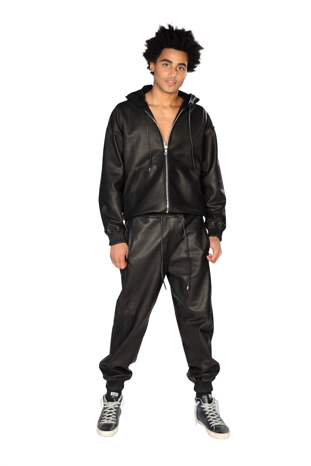 Owen/Baby G Leather Track Pants