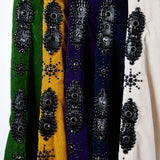 Natalia/Embellished Stretch Cord Mid Rise Flare
