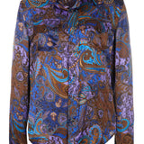 Stevie/Embellished Silk Charmeuse Western Shirt