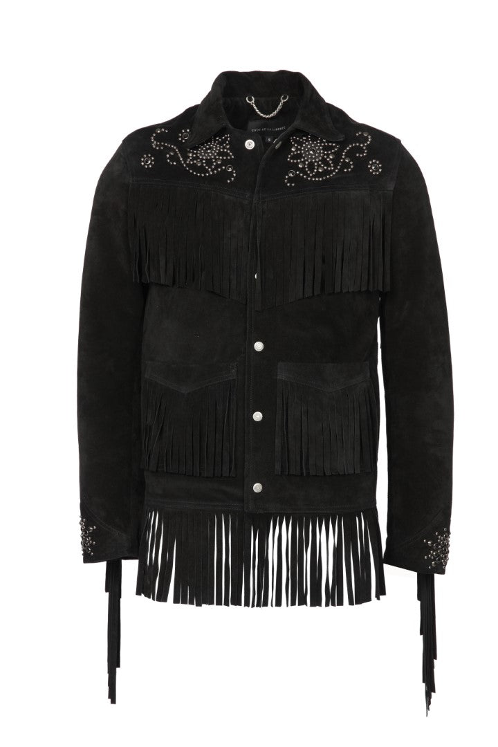 Jesse/Embellished Suede Fringe Western Jacket