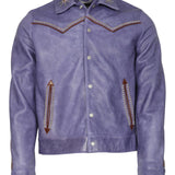 Bruce Embellished Leather Western Jacket
