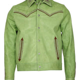 Bruce Embellished Leather Western Jacket
