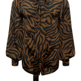 Isaac/Silk Charmeuse Bell Sleeve Shirt