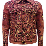 Johnny/Leather Bandana Print/Trucker Jacket