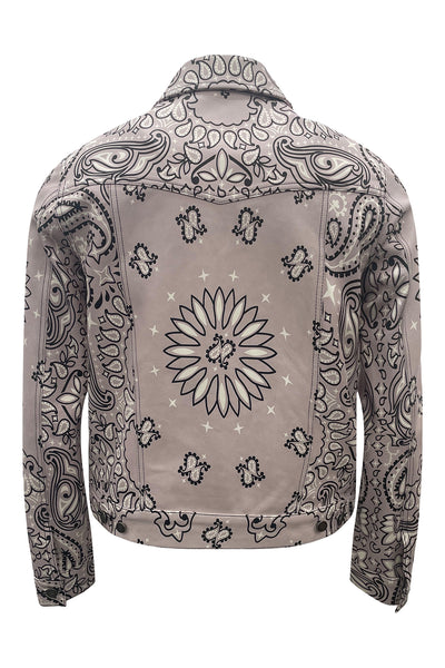 Johnny/Leather Bandana Print/Trucker Jacket