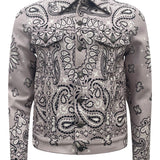 Johnny/Leather Bandana Print/Trucker Jacket