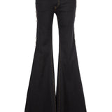 Linda/Embellished Stretch Denim Lr Super Flare