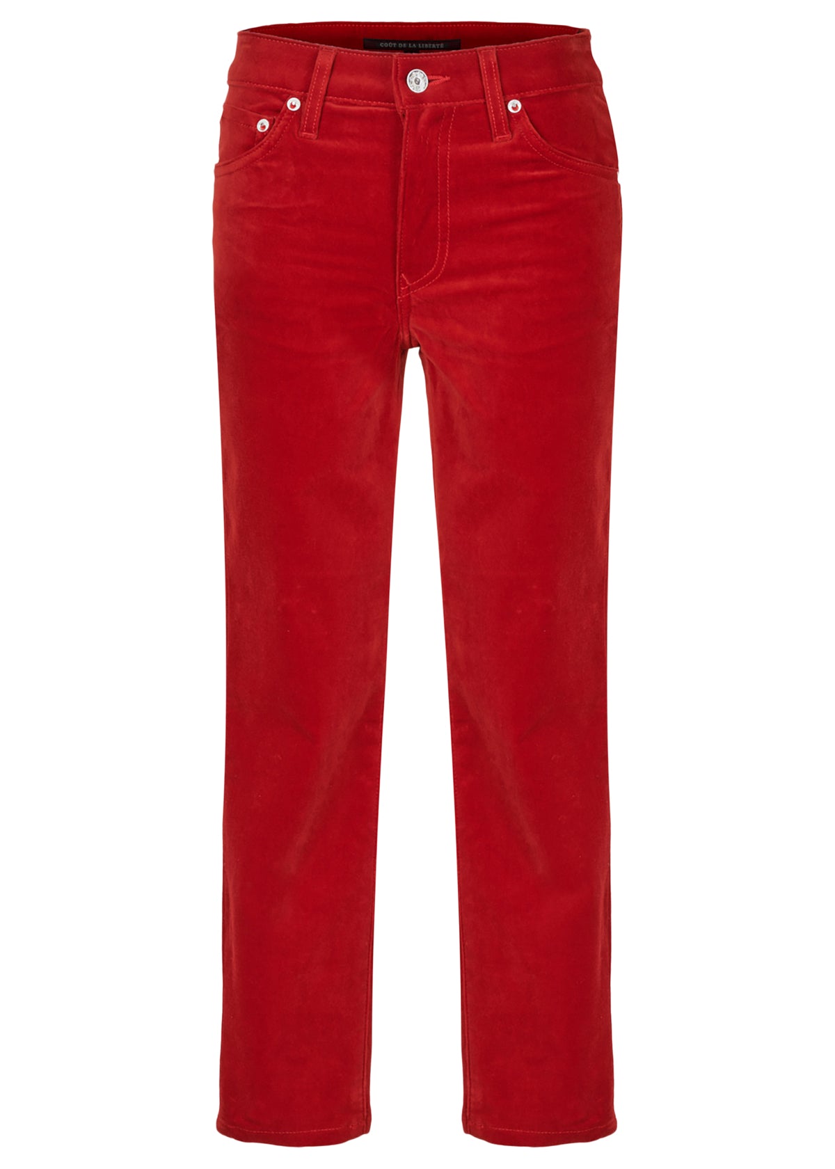 Candice/Stretch Velvet Cropped Skinny