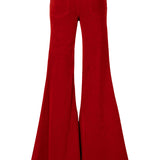 Natalia Stretch Velvet Mid Rise Super Flare