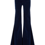 Natalia Stretch Velvet Mid Rise Super Flare