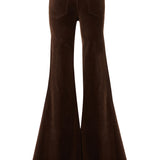 Natalia Stretch Velvet Mid Rise Super Flare