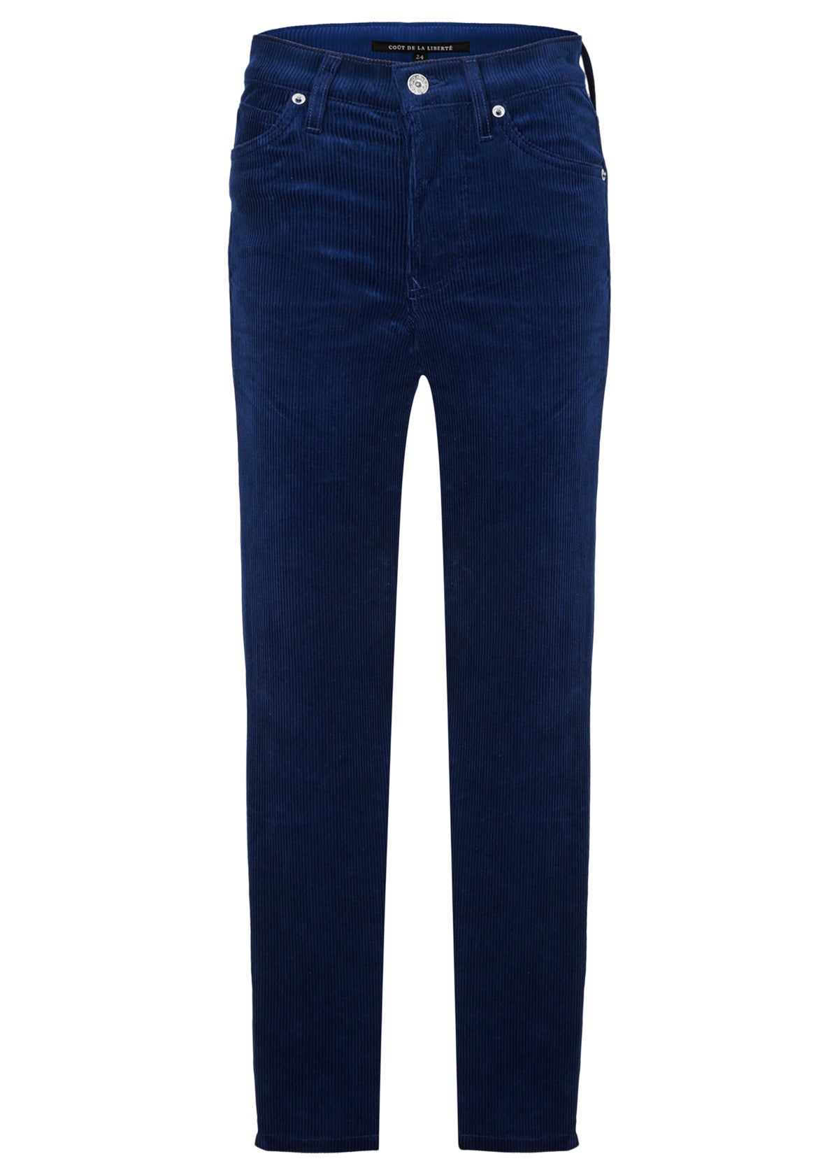 Elle Stretch Cord Hr Skinny Button Fly