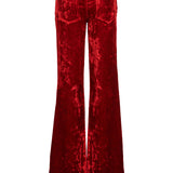 Linda/Viscose Velvet Low Rise Super Flare