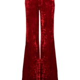 Linda/Viscose Velvet Low Rise Super Flare