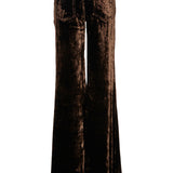 Linda/Viscose Velvet Low Rise Super Flare