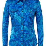 Rosie/Silk Charmeuse Western Shirt