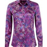 Rosie/Silk Charmeuse Western Shirt