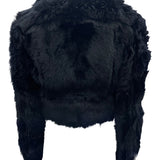 Cindy / Suede Shearling Moto Jacket