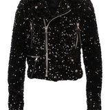 Cindy/Sequin Moto Jacket
