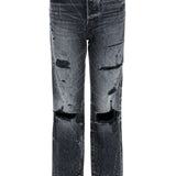 Carrie/Non-Stretch Denim Relaxed Crop