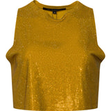 Tina/Small Crystal Jersey Cropped Tank Top