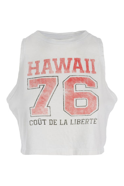 Tina/Hawaii 76 Cotton Jersey Cropped Tank Top