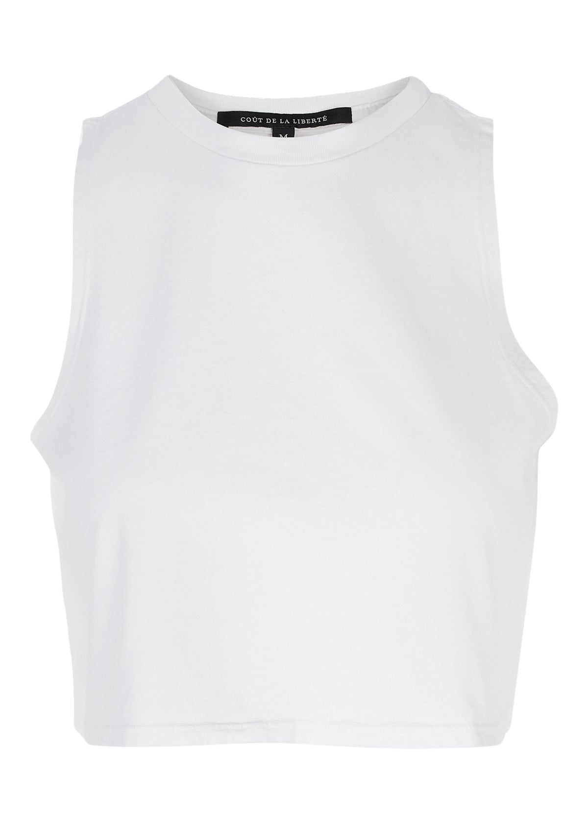Tina/Cotton Jersey Cropped Tank Top