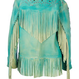 Dolly/Embellished Leather Fringed Jacket