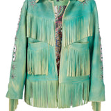 Dolly/Embellished Leather Fringed Jacket